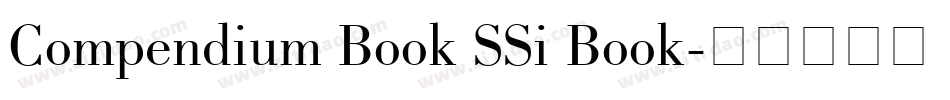 Compendium Book SSi Book字体转换